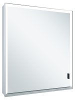 Keuco Royal Lumos 650 x 735 x 130mm Left Hinged Mirror Cabinet - Anodised Silver