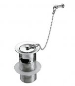 Ideal Standard Slotted Basin Waste, Metal Plug, Chain and Stay