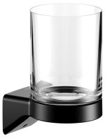 Keuco Aveno Tumbler Holder with Crystal Glass - Matt Black
