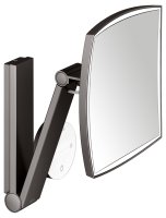 Keuco iLook Move Square Wall-Mounted Cosmetic Mirror with 2 Colour LED - Brushed Titanblack