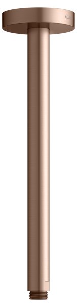Keuco 300mm Ceiling Mounted Shower Arm with Round Rosette - Brushed Red Gold