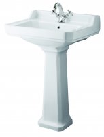 Harrogate 595mm Basin & Pedestal