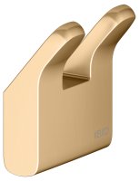 Keuco Collection Moll Double Robe Hook - Brushed Brass