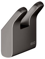 Keuco Collection Moll Double Robe Hook - Brushed Titanblack