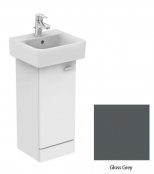 Ideal Standard Concept Space 300mm 1 Door Gloss Grey Pedestal Vanity Unit