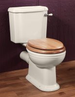 Silverdale Victorian Close Coupled Toilet - Old English White