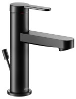 Keuco IXMO Single Lever Basin Mixer 100 with Pop-Up Waste (Flat Round Rosette) - Matt Black