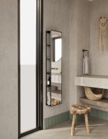 Origins Living 1400 x 300mm Dockside Mirror with Open Shelving - Black