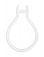 Bathex White Plastic Curtain Hook
