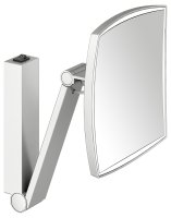 Keuco iLook Move Square Wall-Mounted Cosmetic Mirror with LED (Rocker Switch) - Stainless Steel