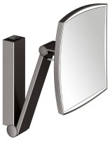 Keuco iLook Move Square Wall-Mounted Cosmetic Mirror with LED (Rocker Switch) - Brushed Titanblack