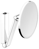 Keuco iLook Move Round Wall-Mounted Cosmetic Mirror with LED (Rocker Switch) - Chrome