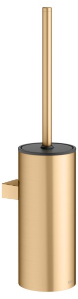 Keuco Collection Moll Wall-Mounted Toilet Brush Set - Brushed Brass/Anthracite