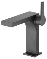 Keuco Edition 11 Single Lever Basin Mixer 150 with Pop-Up Waste - Brushed Black / Chrome