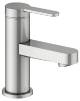 Keuco IXMO Single Lever Basin Mixer 60 (Flat Round Rosette) - Stainless Steel
