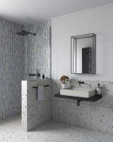 Origins Living 800 x 500mm Docklands Mirror with Shelf - Black