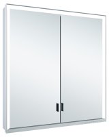 Keuco Royal Lumos 700 x 735 x 130mm Mirror Cabinet - Anodised Silver
