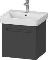 Duravit No.1 490mm Wall Hung 1 Drawer Vanity Unit (with Internal Drawer) - Matt Graphite