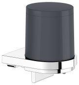 Keuco Collection Moll Lotion Dispenser with Holder & Pump - Chrome/Anthracite