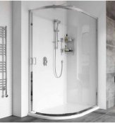 Roman Showers Haven Offset Single Door Quadrant Shower Enclosure - 800mm X 900mm