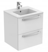 Ideal Standard Tempo 500mm 2 Drawer Wall Hung Gloss White Vanity Unit