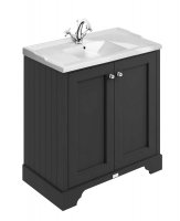 Bayswater 800mm Matt Black 2 Door Basin Cabinet