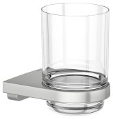 Keuco Collection Moll Tumbler Holder with Crystal-Glass - Stainless Steel