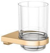 Keuco Collection Moll Tumbler Holder with Crystal-Glass - Brushed Brass
