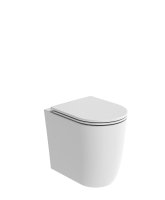 Tavistock Compass Round Comfort Height Back-to-Wall Rimless Toilet