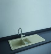 RAK Dream 1 Slim 1.5 Bowl Kitchen Sink 101cm - Matt Greige