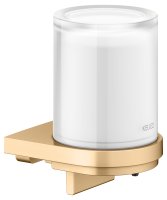 Keuco Collection Moll Lotion Dispenser with Holder & Pump - Brushed Brass