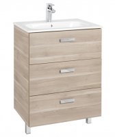 Roca Victoria Basic 600mm Basin and Furniture Base Unit with 3 Drawers