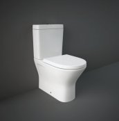 RAK Resort Mini Close Coupled Back To Wall WC Pan With Wrap Over Soft Close Seat