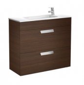 Roca Debba 805mm Compact Basin & Textured Wenge Unit (2 Drawer)