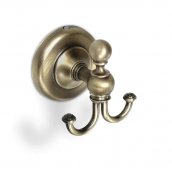 Origins Living Albany Double Robe Hook - Aged Brass