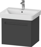 Duravit No.1 540mm Wall Hung 1 Drawer Vanity Unit - Matt Graphite