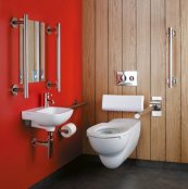 Armitage Shanks Contour 21+ Doc M Wall Hung Right Hand Pack With Chrome Rails