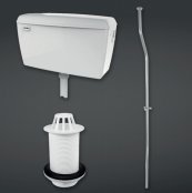 RAK Compact 4.5l Concealed Urinal Cistern Complete With Pipe Sets, Spreader And Waste For 3 Urinals