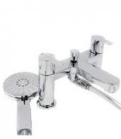 Francis Pegler Strata Bath Shower Mixer Tap with Shower Kit - Chrome