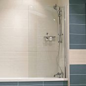 Roman Lumin8 Frameless Fixed Bath Screen - Chrome