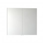 Vitra Classic 800mm Gloss White 2 Door Mirror Cabinet
