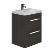 Essential Vermont 800mm Unit with Basin & 2 Drawers, Dark Grey