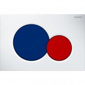 Geberit Sigma 01 White/Blue/Red Dual Flush Plate