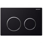 Geberit Omega 20 Black/Gloss Chrome/Black Dual Flush Plate