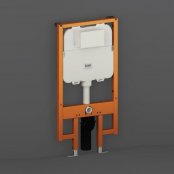 RAK Ecofix 8cm Slimline Front Flush Concealed Cistern And Frame For Wall Hung Pan