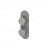 RAK Feeling Thermostatic 1 Outlet 2 Handle Grey Round Shower Valve