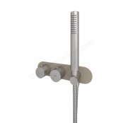 RAK Feeling Thermostatic 2 Outlet 2 Handle Cappuccino Round Shower Valve Including Shower Kit