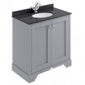 Bayswater 800mm Plummett Grey 2 Door Basin Cabinet