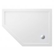 Zamori 1200 x 900mm White Pentangle Shower Tray