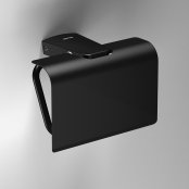 Origins Living S6 Black Toilet Roll Holder With Flap